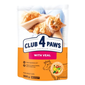 Сухой корм для кошек Club 4 Paws Премиум. С телятиною 300 г (4820083909184)