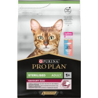 Сухой корм для кошек Purina Pro Plan Sterilised Adult 1+ Savoury Duo После стерилизации С треской и форелью 3 кг (7613036732550)