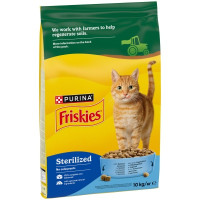Сухий корм для кішок Purina Friskies Sterilized з лососем та овочами 10 кг (8445291762763)