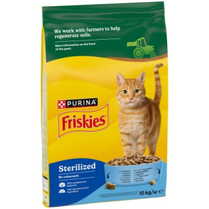 Сухий корм для кішок Purina Friskies Sterilized з лососем та овочами 10 кг (8445291762763)