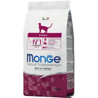 Сухой корм для кошек Monge Cat Indoor с вкусом курицы и рису 1.5 кг (8009470005111)
