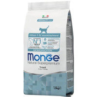 Сухой корм для кошек Monge Cat Monoprotein Kitten с форелью 1.5 кг (8009470005500)