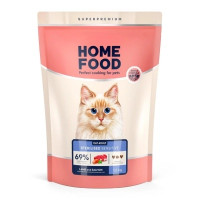 Сухий корм для кішок Home Food With sensitive digestion з ягням та лососем 1.6 кг (4820235020224)