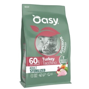 Сухий корм для кішок OASY Dry Cat Superior Sterilized індичка 300 г (8054329515631)