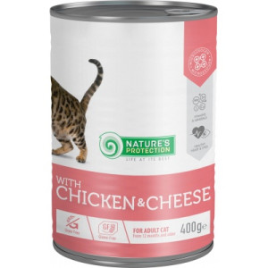 Консерви для котів Nature's Protection Adult Chicken &amp; Cheese 400 г (KIK45608)