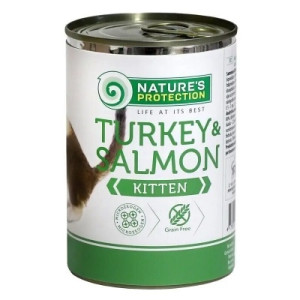 Консерви для котів Nature's Protection Kitten Turkey &amp; Salmon 400 г (KIK45100)