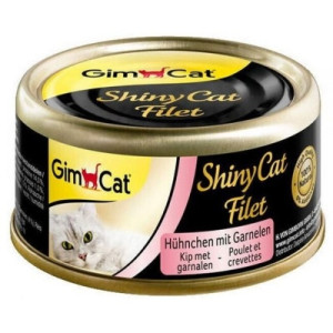 Консервы для кошек GimCat Shiny Cat Filet с курицей и креветкой 70 г (4002064413785)