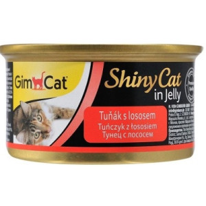 Консервы для кошек GimCat Shiny Cat с тунцом и лососем в желе 70 г (4002064414317)