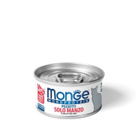 Консерви для котів Monge Cat Monoprotein м'ясні пластівці з яловичини 80 г (8009470013819)