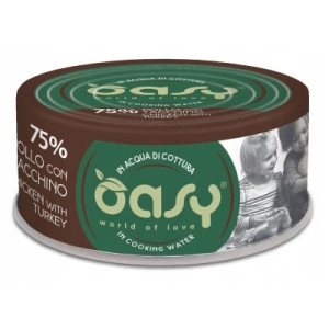 Консерви для котів OASY Wet More Love з куркою та індичкою 70 г (8053017344782)