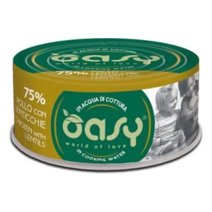 Консерви для котів OASY Wet More Love з куркою та сочевицею 70 г (8053017349824)