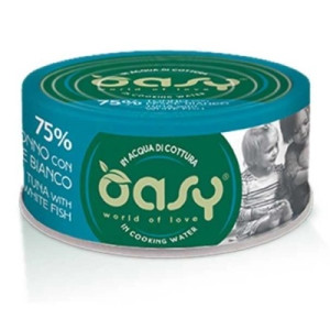 Консервы для кошек OASY Wet More Love с тунцом и белой рыбой 70 г (8053017344904)