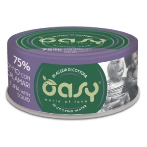 Консервы для кошек OASY Wet More Love с тунцом и кальмаром 70 г (8053017344867)