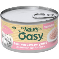 Консервы для кошек OASY Wet Natury Kitten с курицей и добавлением яиц в соусе 85 г (8054329514573)