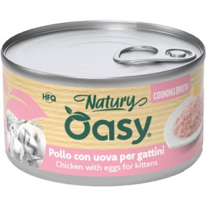 Консервы для кошек OASY Wet Natury Kitten с курицей и добавлением яиц в соусе 85 г (8054329514573)