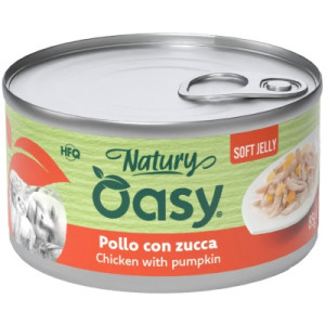 Консервы для кошек OASY Wet Natury с курицей и тыквой 85 г (8054329513170)
