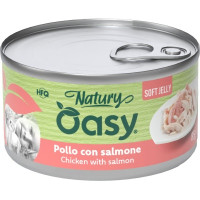 Консерви для котів OASY Wet Natury з куркою та лососем 85 г (8054329512753)