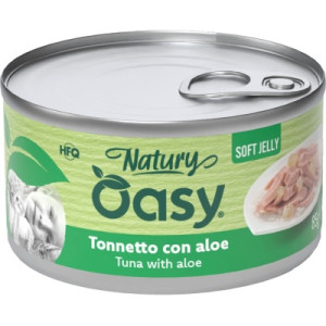 Консервы для кошек OASY Wet Natury с тунцом и алое 85 г (8054329513057)