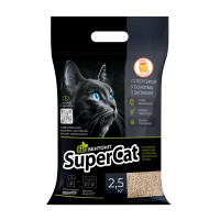 Наполнитель для туалета Super Cat Растительный биобентонит комкующийся 2.5 кг (3533)