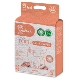Наполнитель для туалета Velvet Paw TOFU для длинношерстных кошек с персиковой эссенцией (1.5 мм) 2.6 кг (TOF70056)