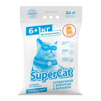 Наповнювач для туалету Super Cat Стандарт Деревний вбирний 6+1 кг (12 л) (5995)